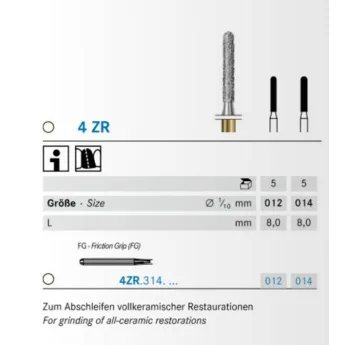 KOMET 4ZR/314/014 rozřezávač celokeramických náhrad 5ks
