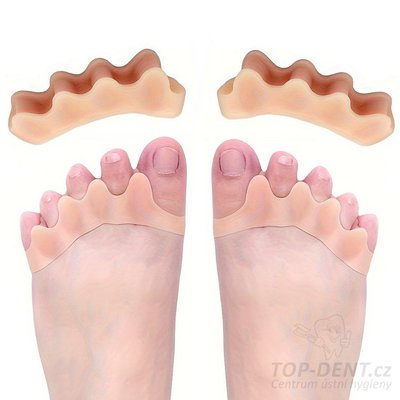 Gelový oddělovač prstů (béžový), 2 ks