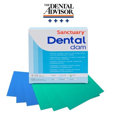 Sanctuary kofferdam medium plain (modré bez latexu) 36ks