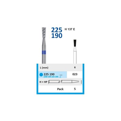 HORICO Fréza Tvrdokovová HP 225 Kónus Obrácený ISO 023 Modrá 1ks