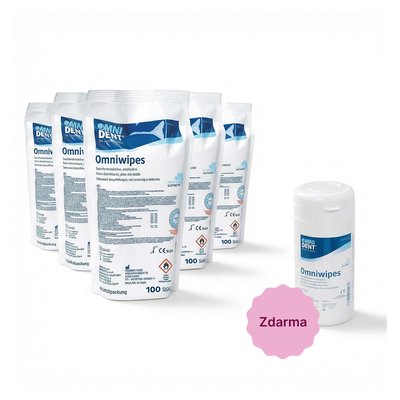 OMNIDENT Omniwipes Neutral Refill 100ks 5+ Dóza na ubrousky zdarma