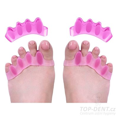 Gelový oddělovač prstů (růžový), 2 ks