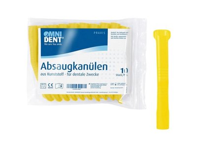 OMNI Odsávací kanyly velké, 10ks, žluté