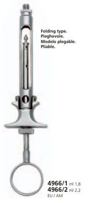 xxxSTŘÍKAČKA ASPIRAČNÍ FOLDING TYPE (EU/AM) 2,2ML