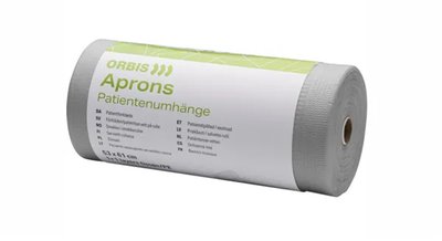 ORBIS Roušky pro pacienty v roli vázací, papír/fólie, šedá 61x53cm 80útržků