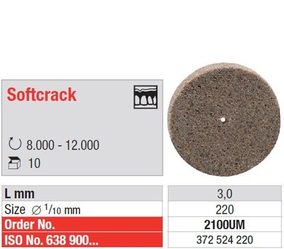 Edenta Softcrack - brúsne disky na akryláty - 10ks