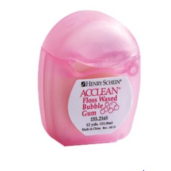 HS-Zubní nit Acclean Plus Bubblegum voskovaná box 72 ks / 11 m