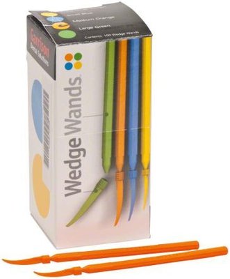 WedgeWands - klínky, 100ks střední oranžové
