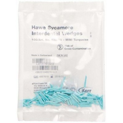Hawe Neos klínky tyrkysové dřevěné 100 ks