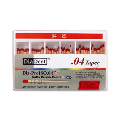 DiaDent Gutaperčové Čepy Dia-Pro ML.029 04Taper ISO25 60ks