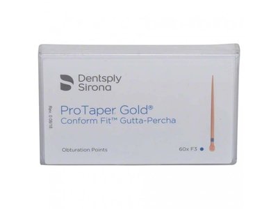 Guttaperčové čepy ProTaper Gold, F3, 60 ks
