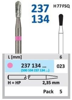 HORICO tvrdokovová fréza - hruška 2,3 mm