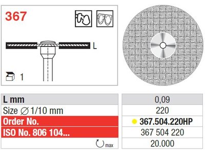 Edenta Lab 367 – UltraFlex diamantový kotúč - 1 ks