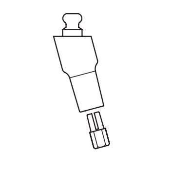 Abutment nakloněný 15 ° 4,1/5 mm 1 ks