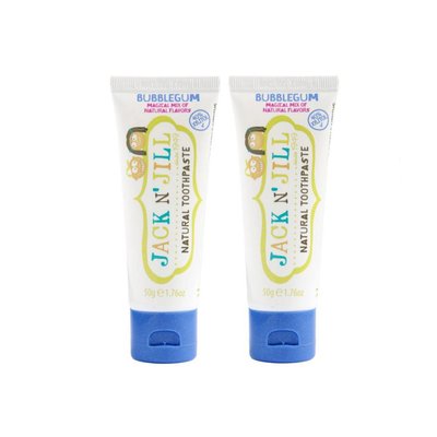 Jack N' Jill Organic Bubblegum dětská zubní pasta 2x50 g
