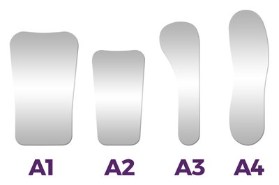 Lusterka wewnątrzustne stalowe roz. 4 x 4 szt.
