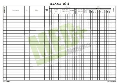 Seznam dětí, 10 ks v balení