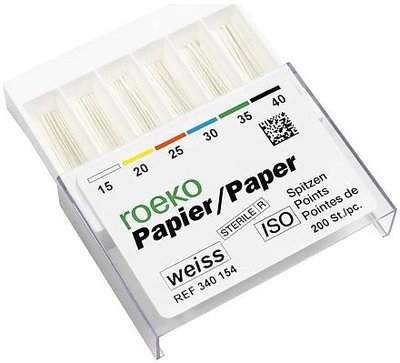 Papírové čepy Roeko bílé ISO 80, 120ks