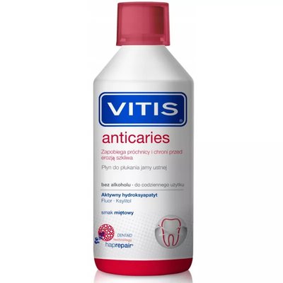 VITIS ANTICARIES płyn do ust przeciw próchnicy miętowy 500ml