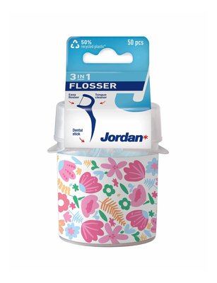 Jordan Flosser 3in1 zubní nit s držákem 50 ks