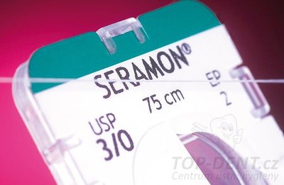 SERAMON USP 5/0 PTFE 1x0,75m HR-17 – 24 ks chirurgický šicí materiál