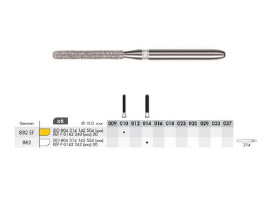 Diamant - velmi dlouhý válec FG