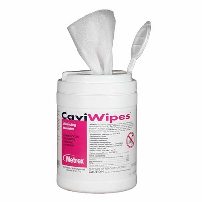 Kerr CaviWipes Dezinfekční Ubrousky Dóza (160 Útržků 15,2x17,1cm) 1bal