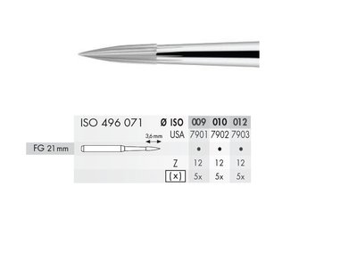 Tvrdokovový vrtáček zaoblená špička (5ks)