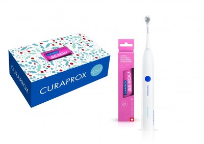 Curaprox Hydrosonic Easy sonický kartáček + zubní pasta Be You Pink 60 ml
