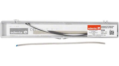 Breite Diamantstreifen - Packung 5 Stück einseitig, rot fein, 6 mm, Stärke 0,1 mm