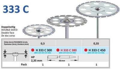 HORICO diamantový disk obojstranný C 30/0,3 mm