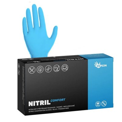 Rukavice Espeon NITRIL COMFORT modré - L
