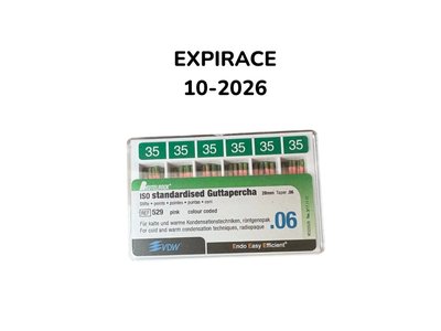 Gutaperčové čepy 6% vel.035, 60ks