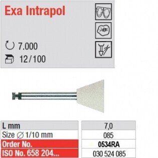 Gumki do kompozytów Edenta Exa Intrapol 0534RA białe, kielich duży uniwersalne, na kątnicę