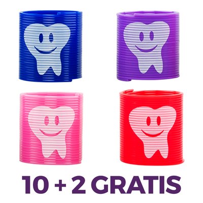 Zabawka - Sprężynka ząbek 10 + 2 GRATIS