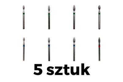 Wiertło diamentowe na turbinę płomyk 5 szt. Jota - 016 - 831F.FG
