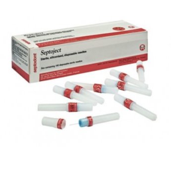 Septoject jehly karpulové 27G, 0,4 x 21 mm oranžové, krátké 100 ks