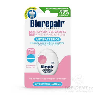 BioRepair antibakteriální expandující zubní nit (voskovaná), 30m