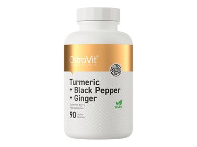 OstroVit - Kurkuma + černý pepř + zázvor, 90 tablet