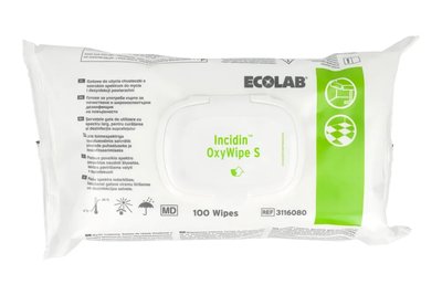 Chusteczki bezalkoholowe Incidin OxyWipe S flow pack 100 szt. Ecolab