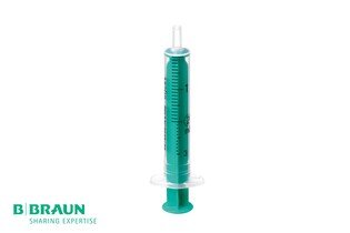 Strzykawki 2ml opakowanie 100 SZTUK dwuczęściowe zielone Injekt Braun