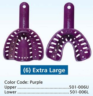 ŁYŻKI WYCISKOWE DURALOCK FIOLETOWE dół 501-006L 1 szt " XL" łyżki plastikowe ortodontyczne