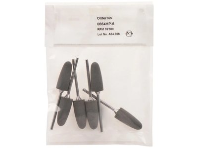 Leštící nástroje, šedý plamínek, 6ks