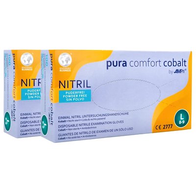 Rękawiczki nitrylowe Pura Comfort Cobalt 100 szt. - L