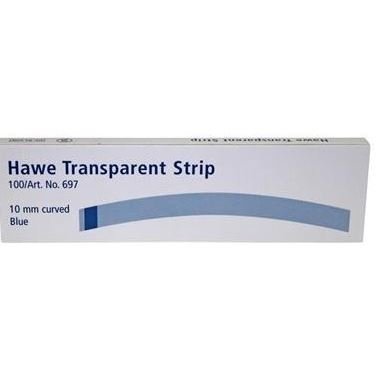 Matrice Celuloid zahnuté modré 10mm 100ks