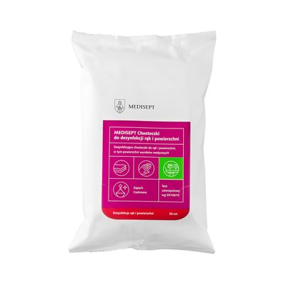 Chusteczki alkoholowe do dezynfekcji rąk i powierzchni flow pack 50 szt. Medisept