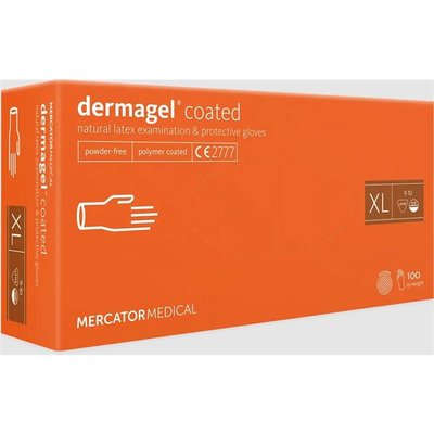 Rukavice DermaGEL bez pudru, 100 ks - XL
