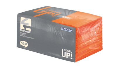 EURONDA Monoart TOWEL UP ochranná zástěra pacienta, oranžová 33x45, 10balx50ks (21810411)