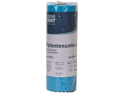 OMNI Jednorázová zástěra pro pacienta z PE fólie, modrá