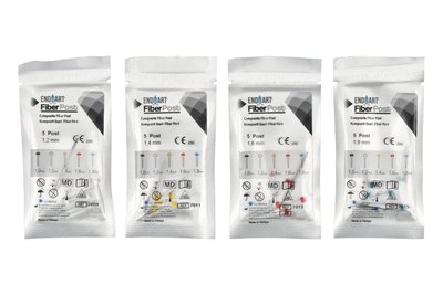 FiberPost Wkłady z włókna szklanego 5 szt. EndoArt - 1,2 mm - biały